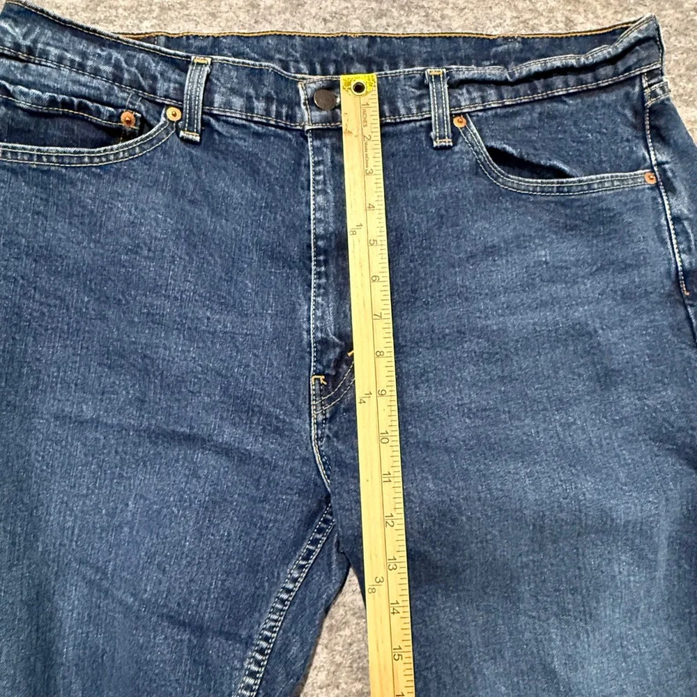 Levi's 505 Regular Fit Mens Jeans 38x29 Tailored Dark Wash Blue Denim 00505-1455